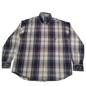 Vintage Wrangler Twenty X Shirt Mens M Striped Western Cowboy Rodeo Long Sleeve